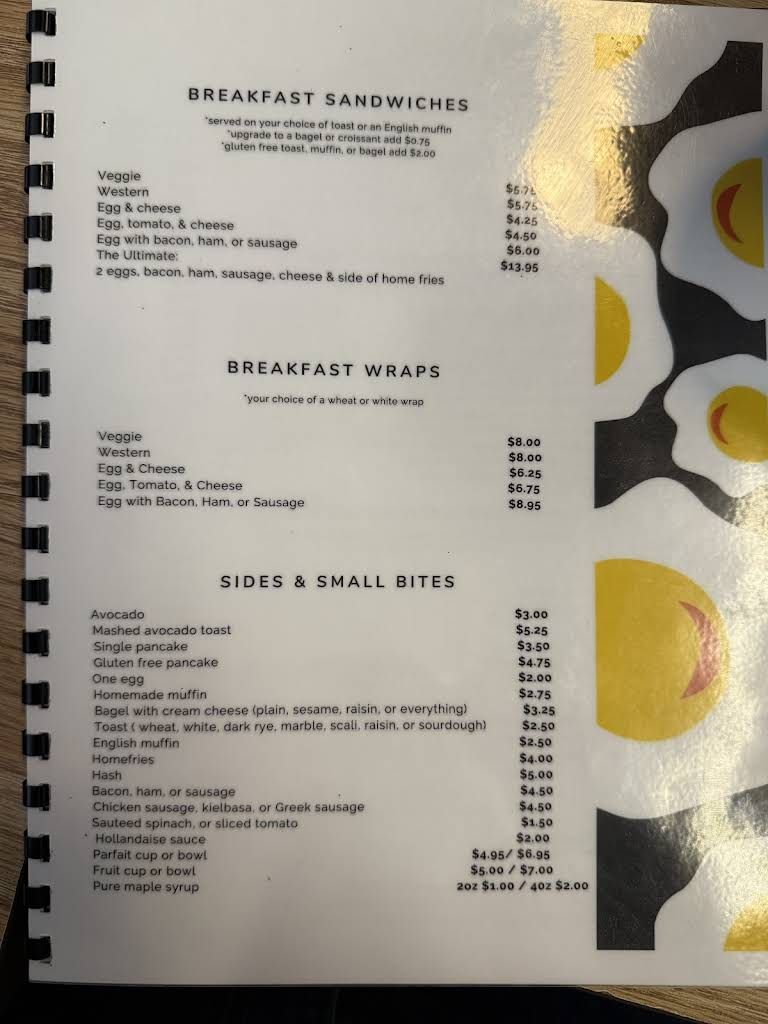 Lincoln's Landing Menu 4